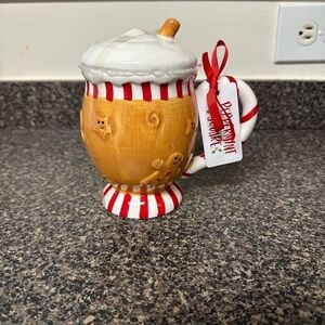 Christmas Gingerbread Ceramic Mug With Whipped Cream Topper